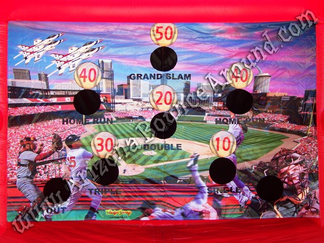 Inflatable baseball batting game rental backdrop Phoenix AZ CA